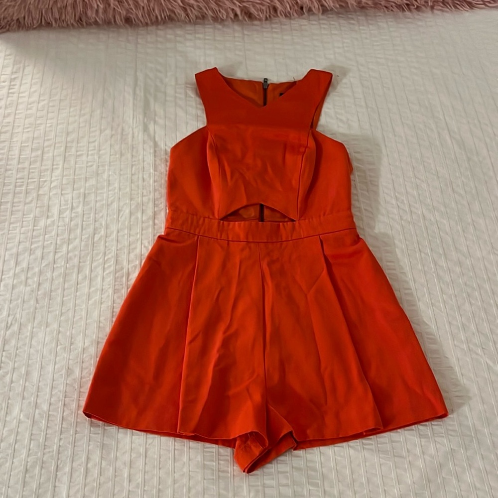 Orange TopShop romper